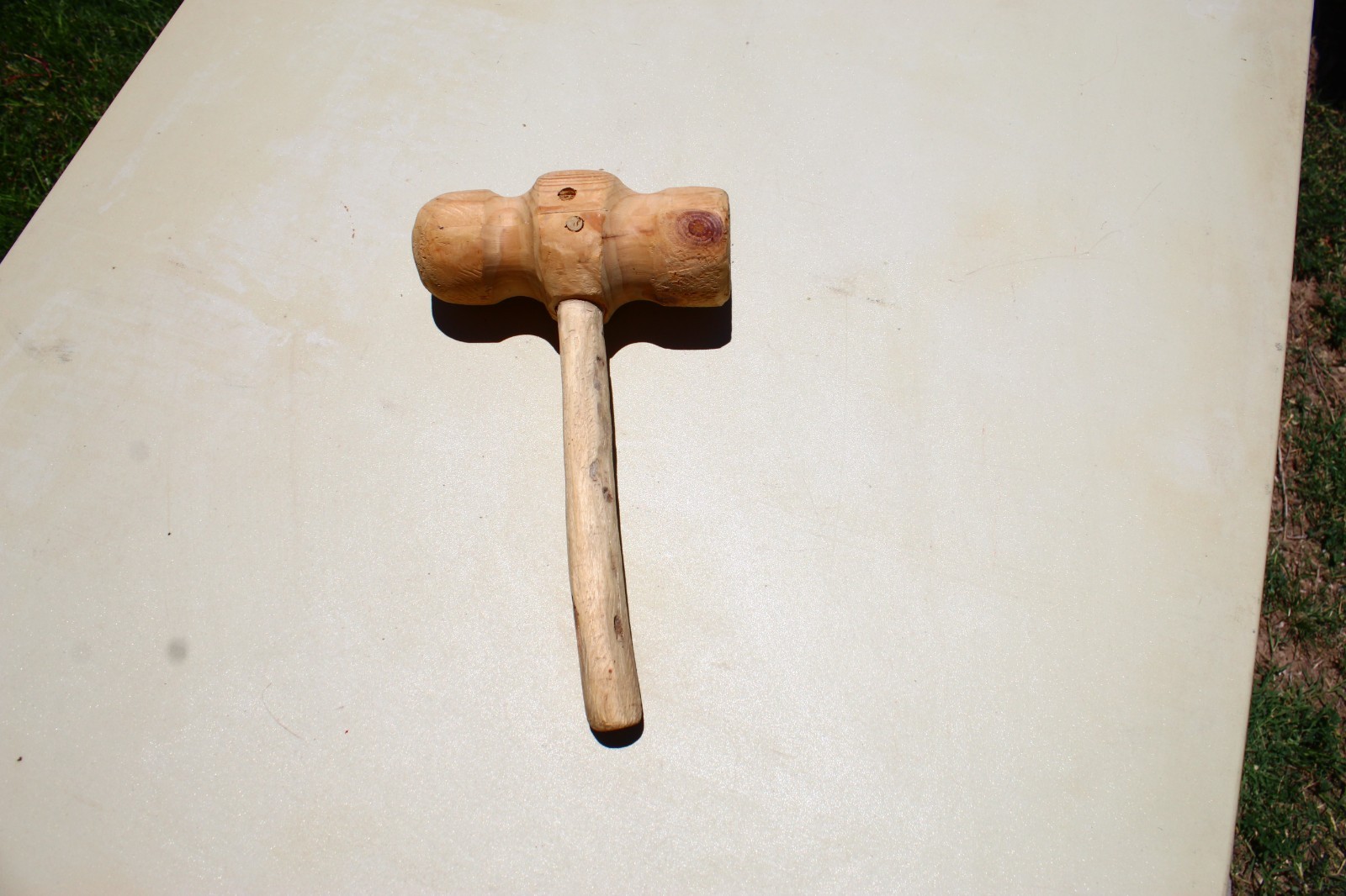 Hand made wood mallet