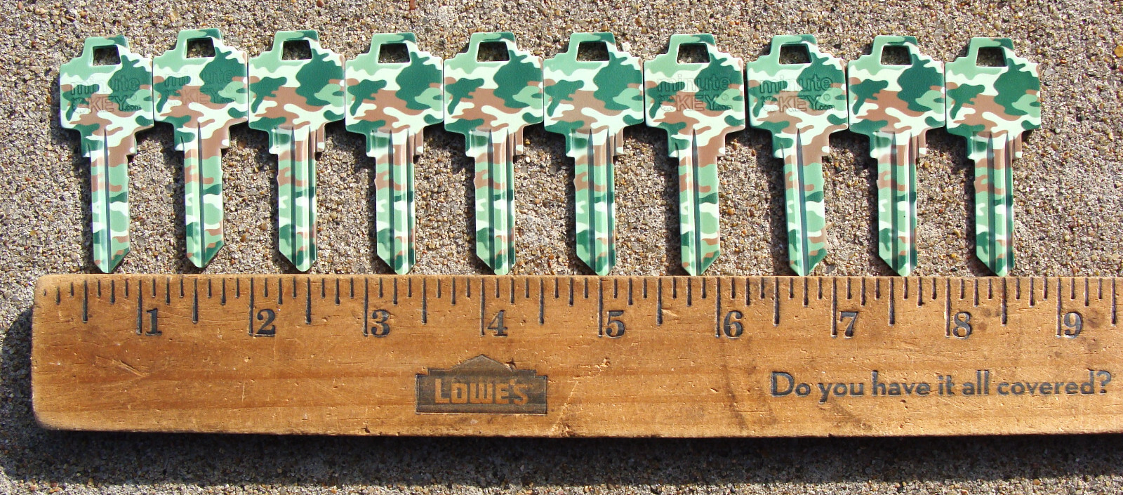 10pcs Jet Products Camouflage Key Blanks Bulk Auction USA