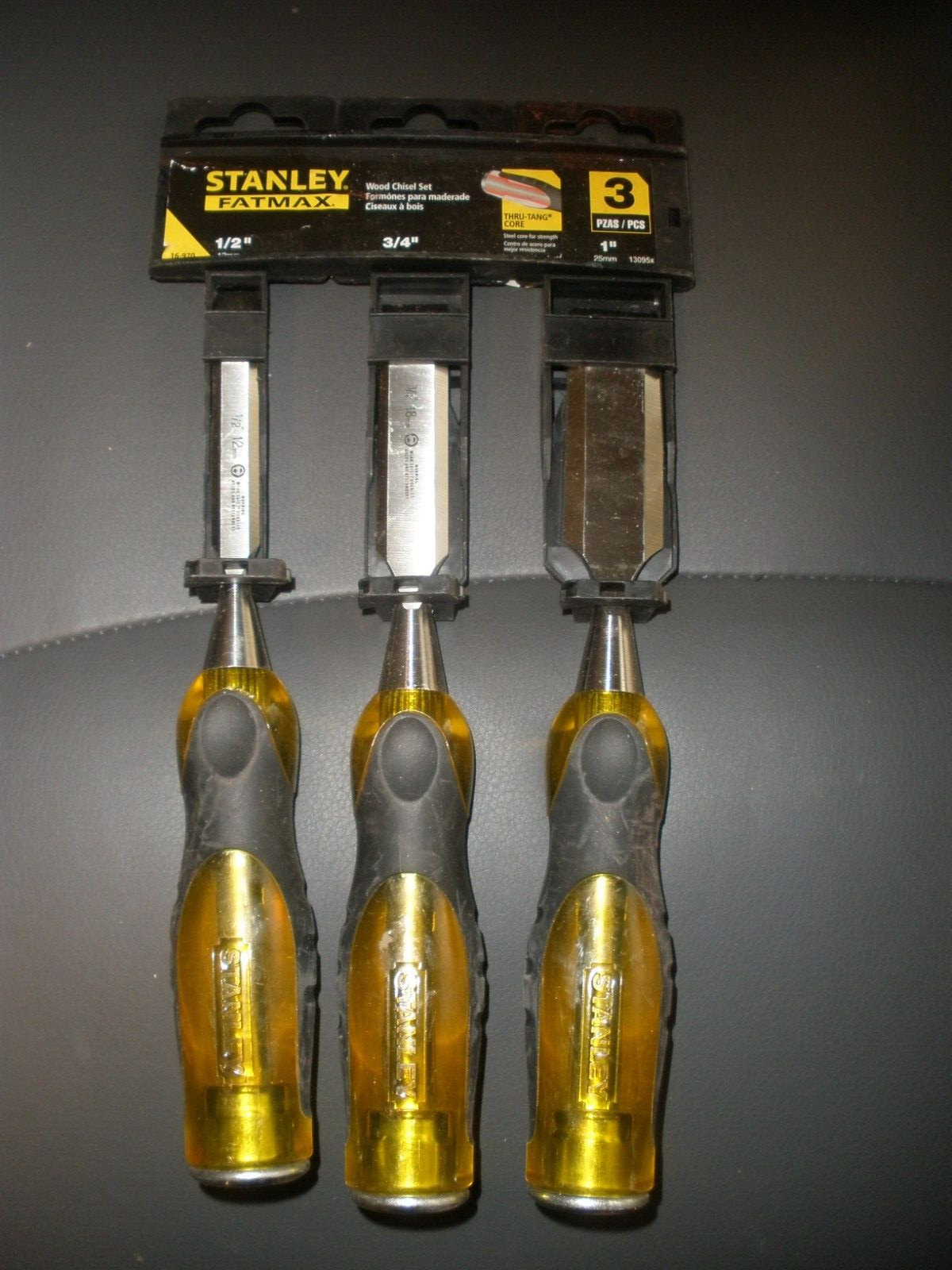 NEW Stanley Fatmax Wood Chisel Set Set of 3 1/2″, 3/4″, 1″ (SU136)