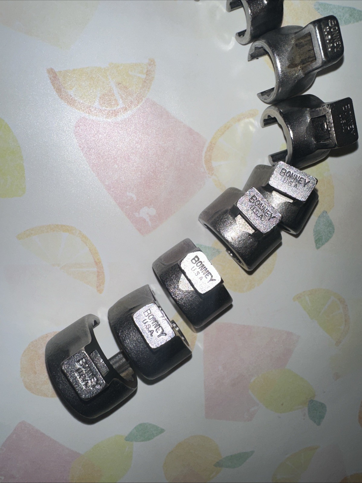 9pcs. BONNEY 3/8″ DRIVE VF12,16,22,24,26,28,30,32 And 34FLARE CROWFOOT WRENCH..