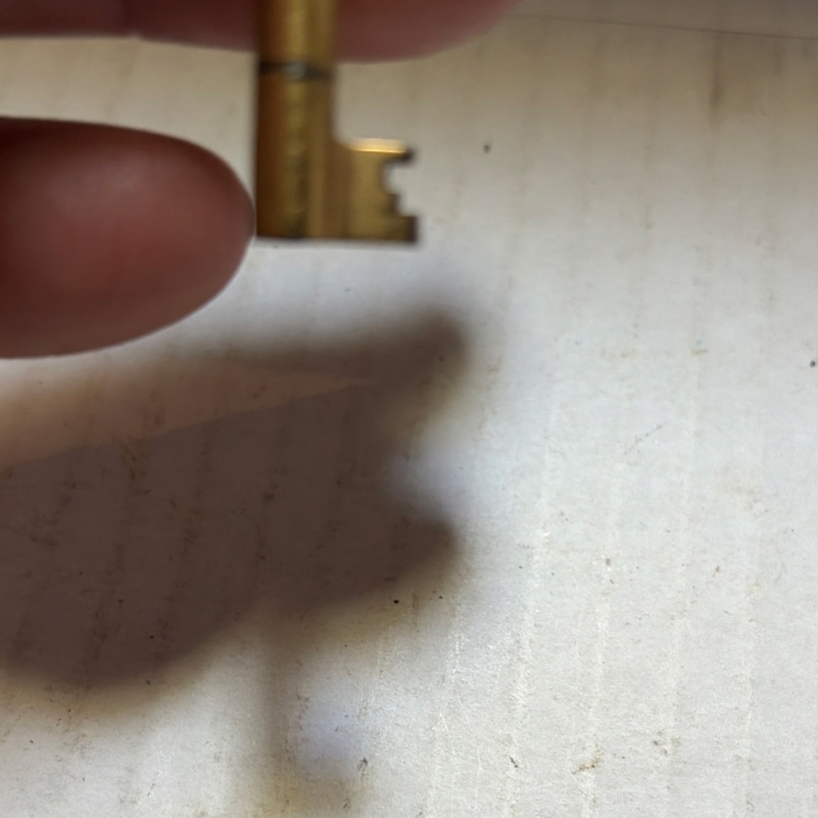 Brass Tone Skeleton Key with Round Ring Bow Handle Key