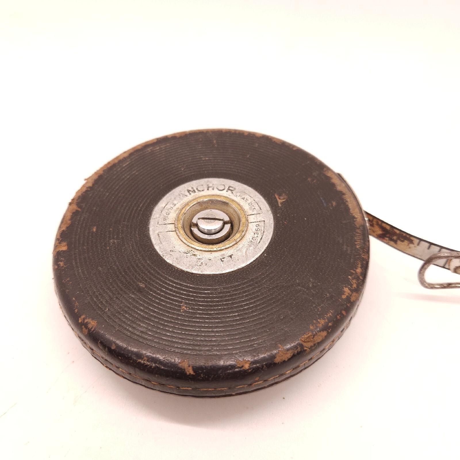 Vintage Lufkin Chrome Clad Steel Tape Measure 50 Feet Saginaw MI USA