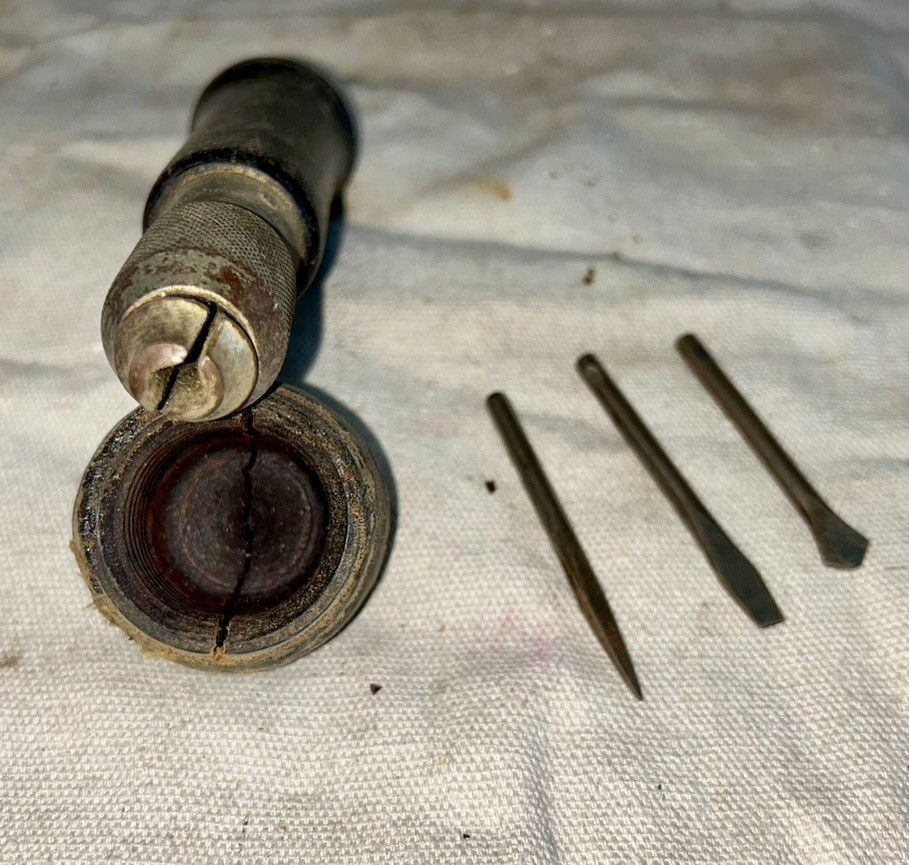Vintage wood handled drill or driver. J.S. Fray Bridgeport CT USA