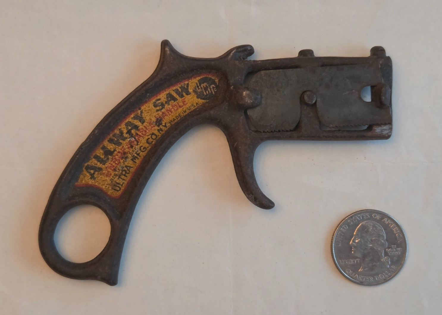 Vintage Allway Saw Pistol Grip Saw Handle Tool
