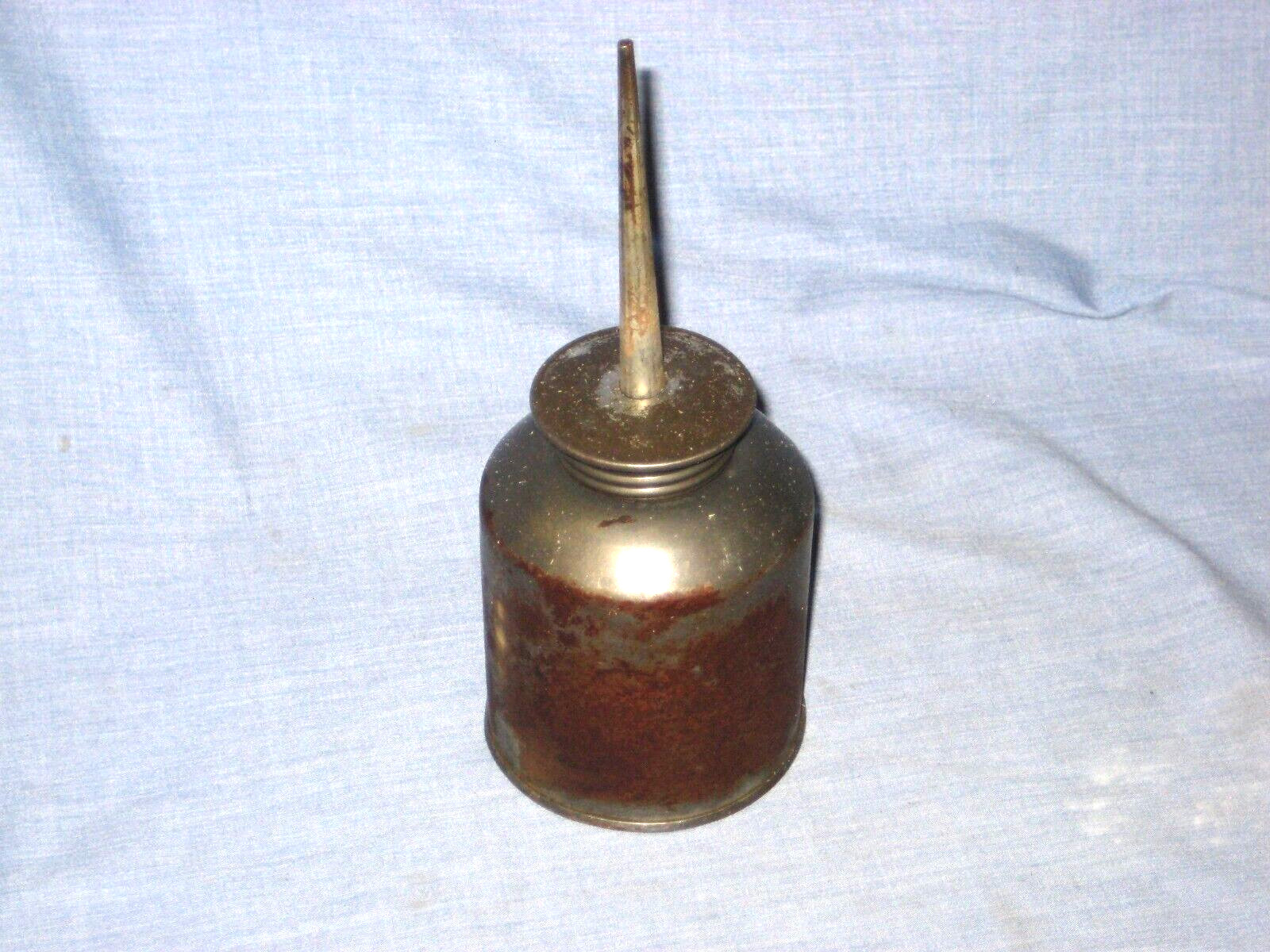 CC97 – VINTAGE / ANTIQUE ALL-STEEL OIL CAN – MACHINE OILER – USA