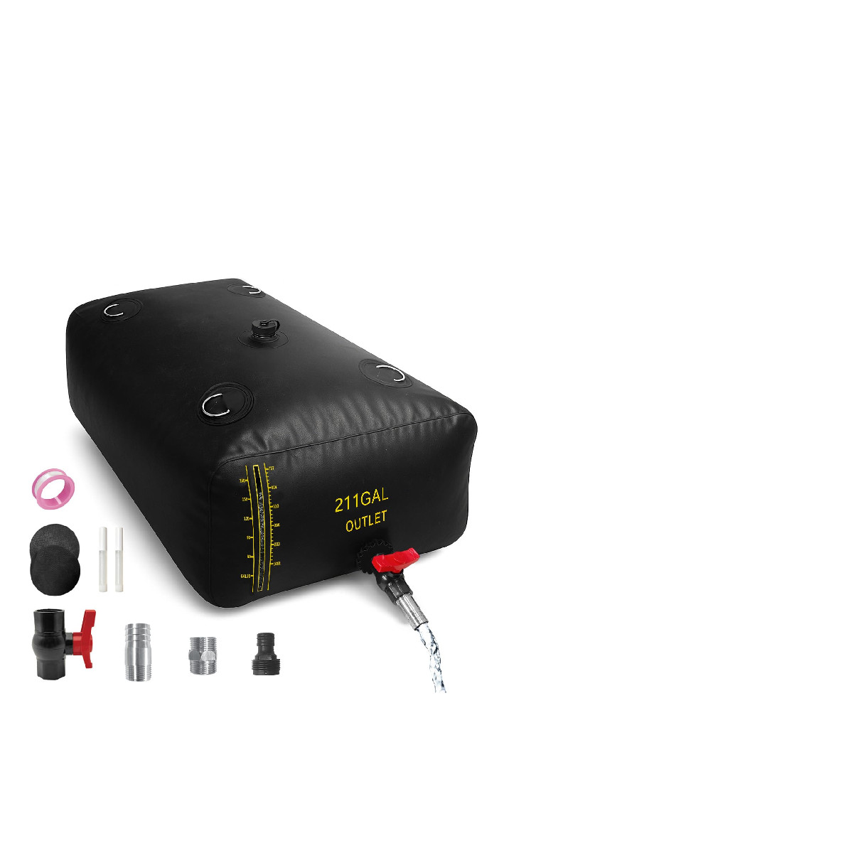 Lxvooee 800L/211 Gal Water Bladder Water Level Indicator Pvc Foldable And