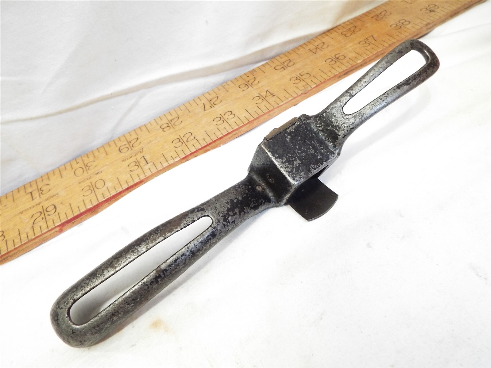 Antique Snell & Atherton Iron Leather Working Spoke Heel Shave Cobbler Tool Star