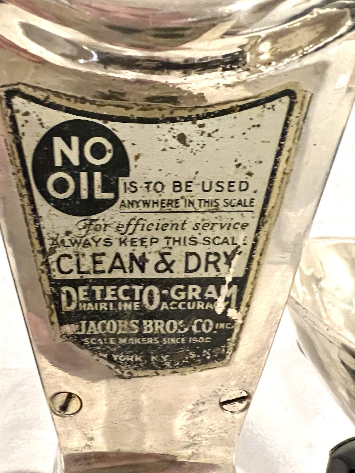 1940s JACOBS DETECTO-GRAM CANDY SCALE 1 Ounce Balancing Brooklyn NY with Weights