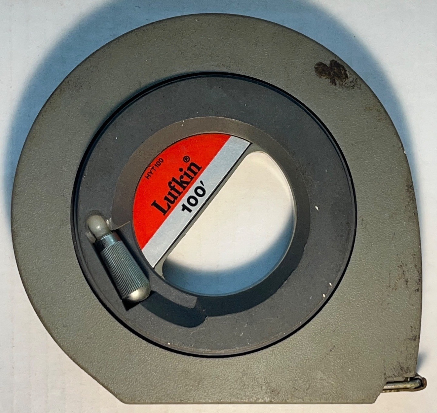 Vintage Lufkin Tape Measure HYT100 Gray Case 100 Ft