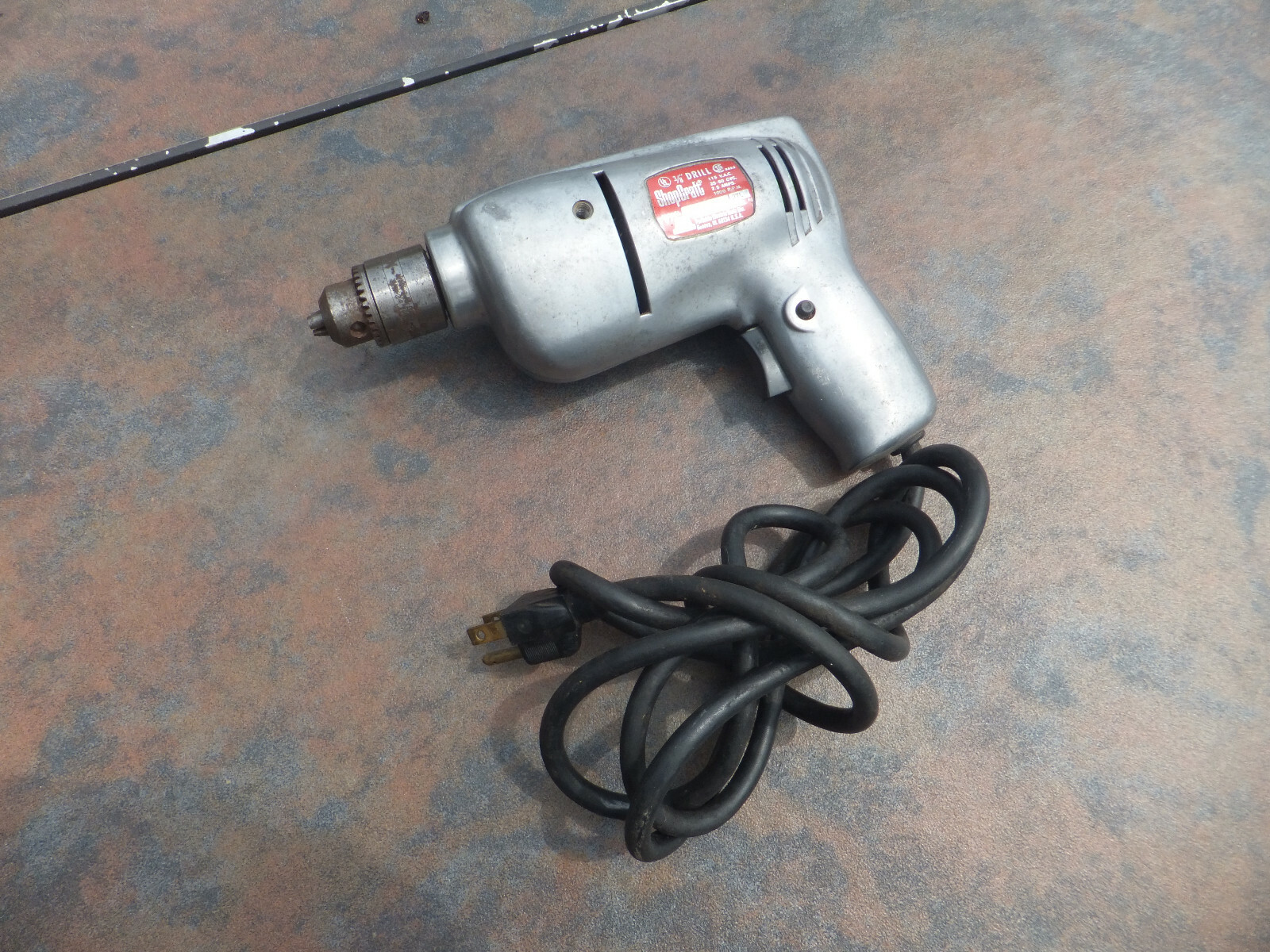 Vintage GW Murphy Ind. ShopCraft 3/8″ Drill Model 9748T6 – Works, No Chuck Key