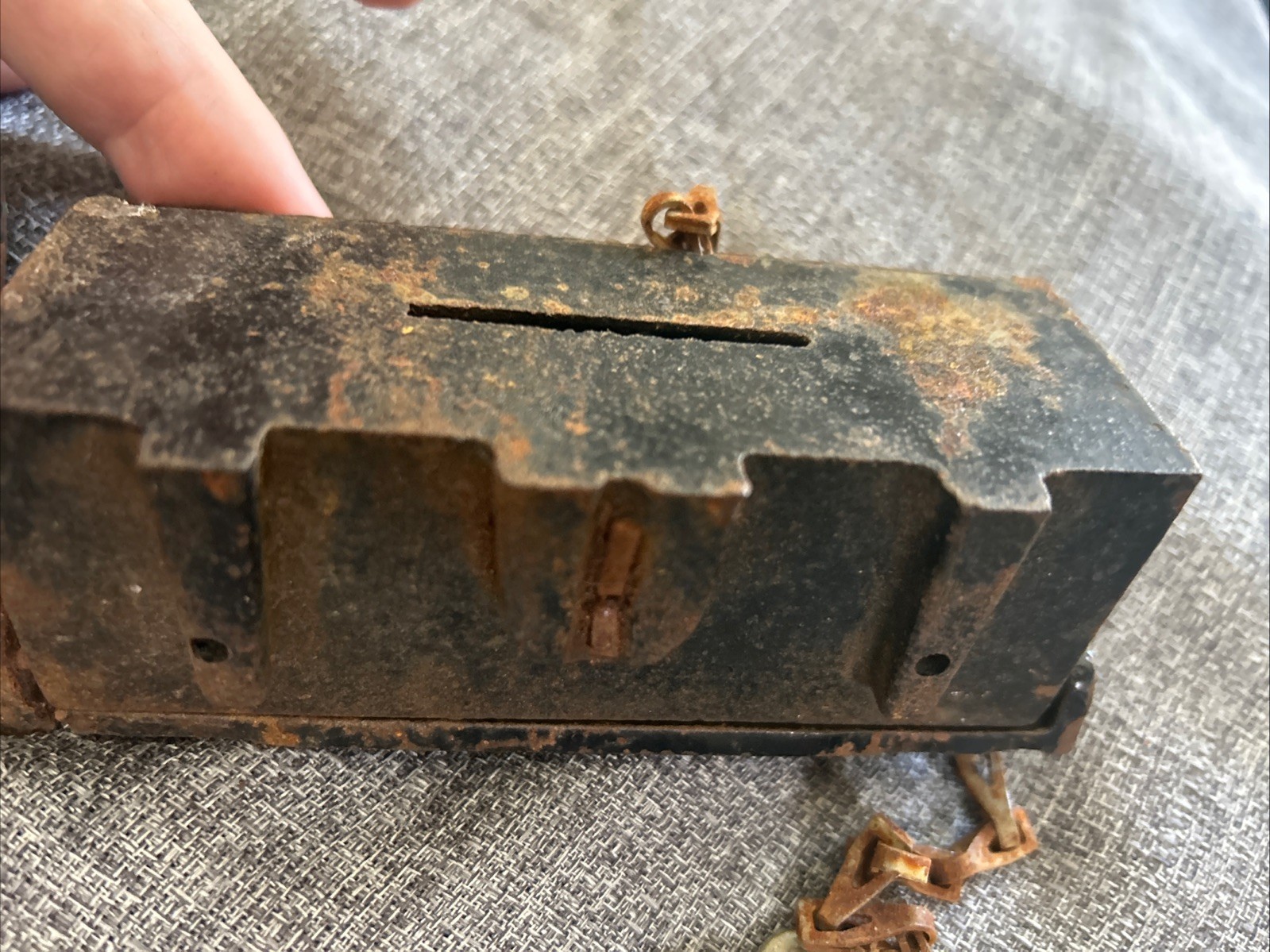 Antique Chicago Watchclock Station Cast Iron Box With Key Lock Box Rustic Lot 2