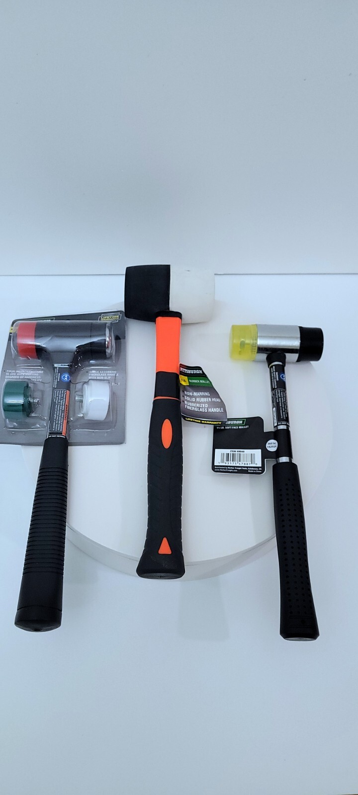 Combination of 3 Hammer Rubber Mallet And Soft face Mallet