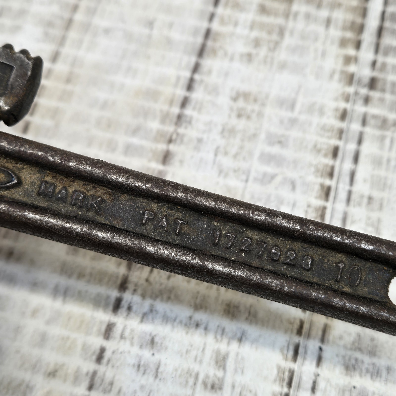 Pair Of VTG RIDGID Pipe Wrenches: 10″ & 8″ Elyria USA Rare HTF