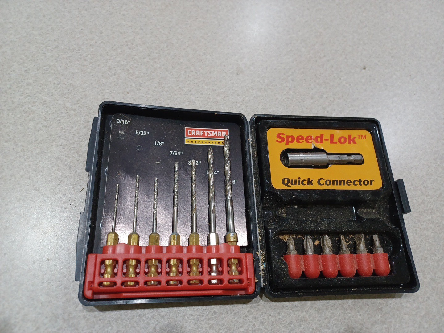 Vintage Craftsman Automatic Drill Index Bit Box with bits + bonus box and bits!!