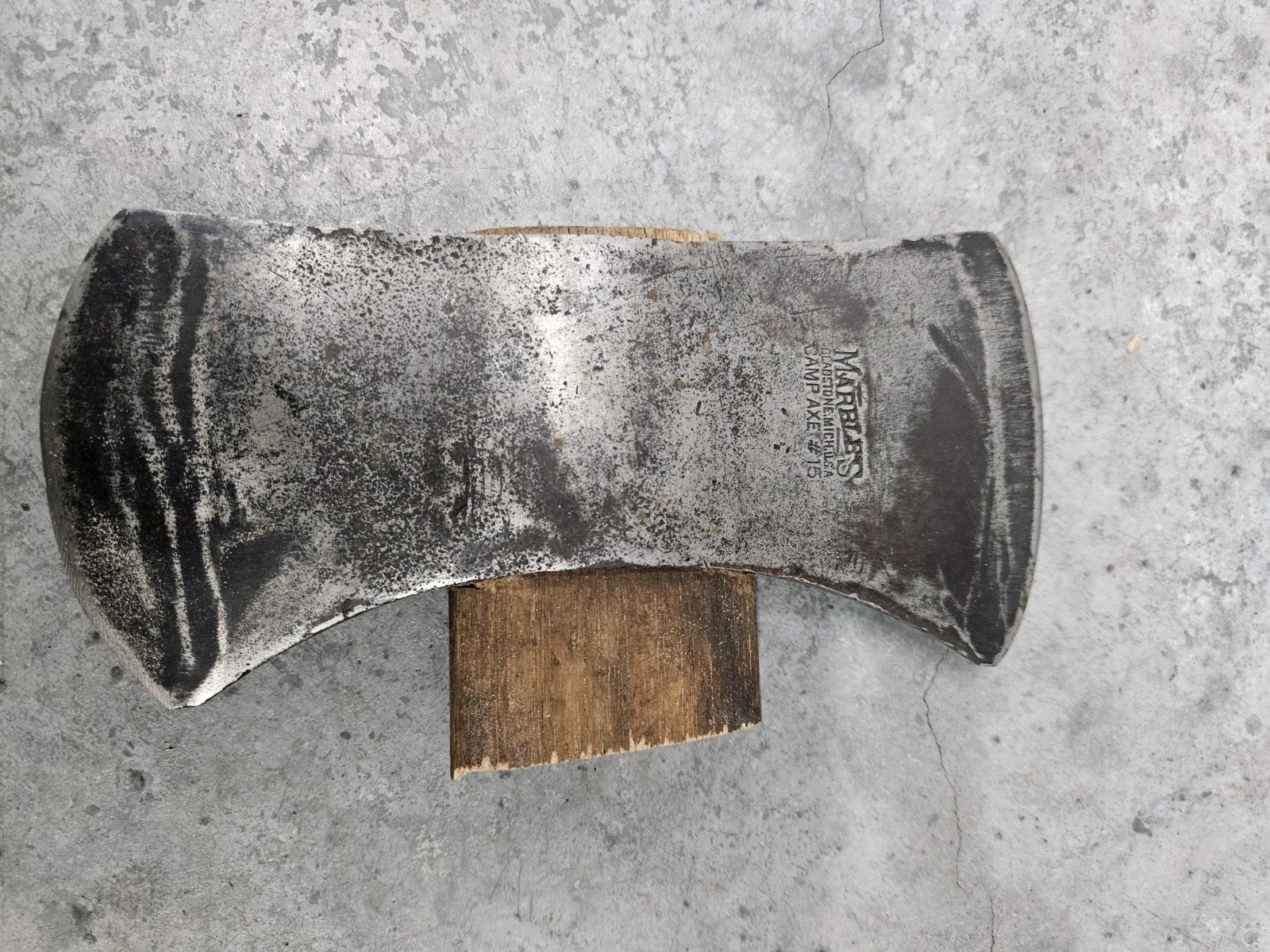 RARE Nice Vintage MARBLE’S #15 Camp Axe Double Bit Axe Head / Gladstone, Mich.