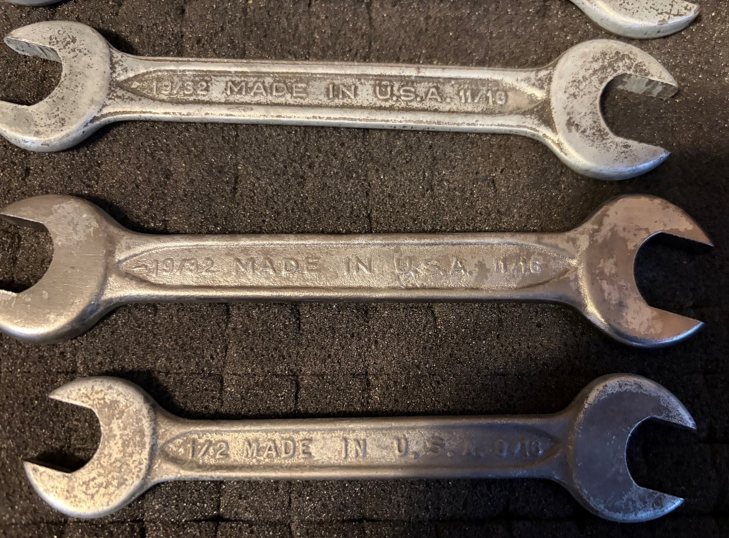 5 Piece VTG Forged Select Steel Indestro Double Open End Wrench 1/2″ 7/8″ USA