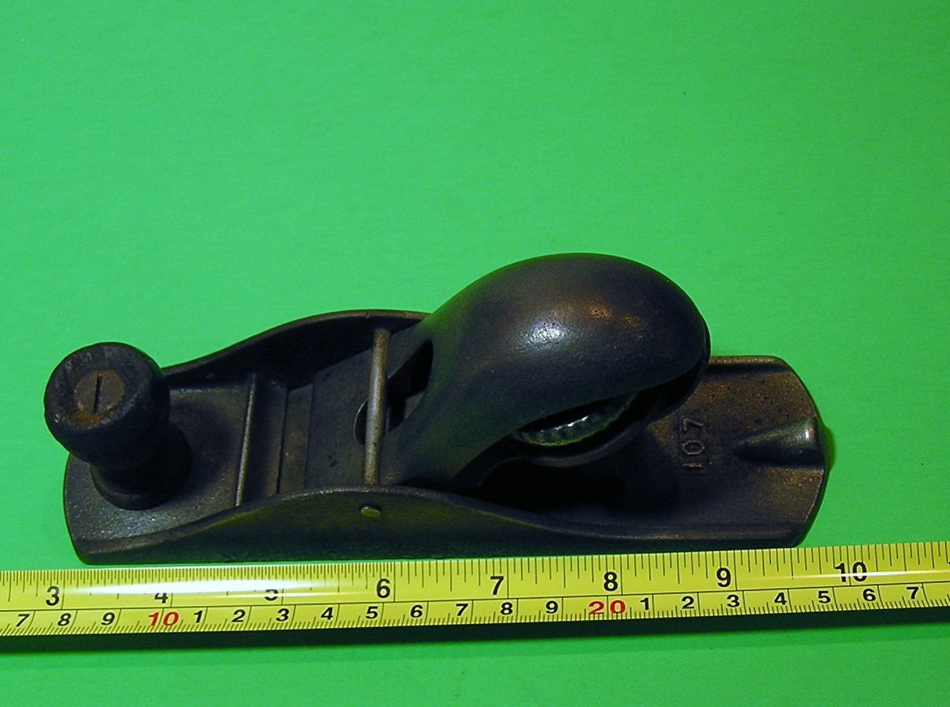 Vintage No 107 7-Inch Low Angle Woodworking Block Plane USA Unbranded
