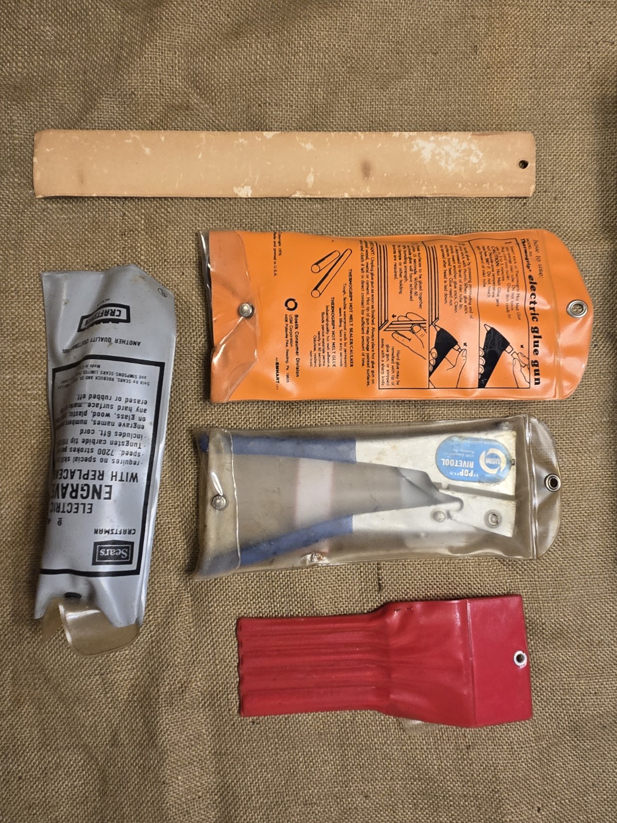 Vintage Craftsman Engraver Glue Gun Rivet Tool File Set Hack Saw Blades Lot