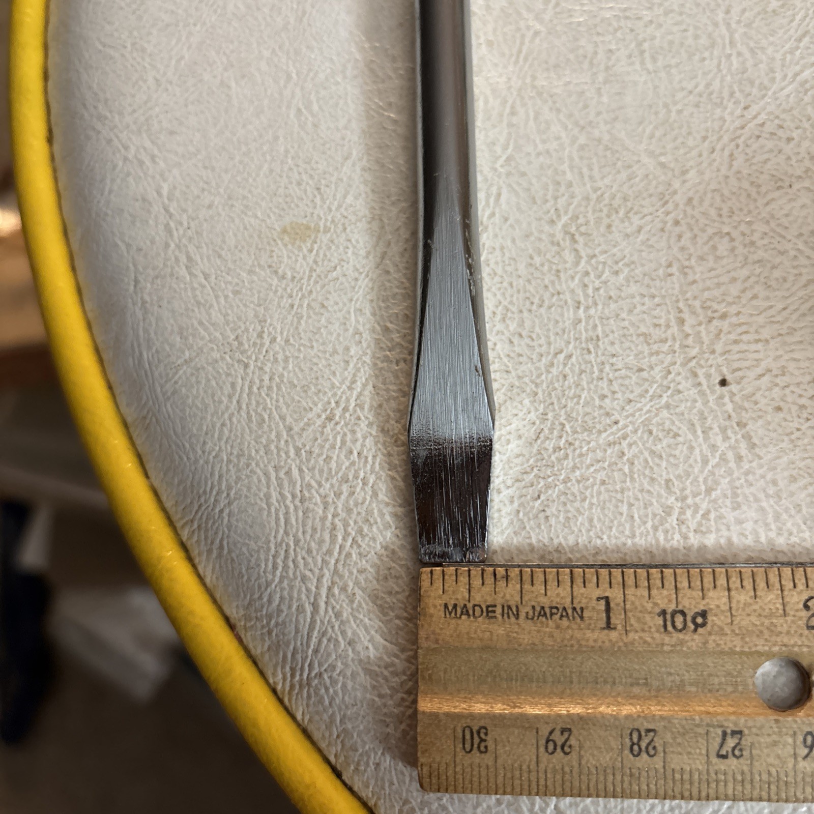 Yellow And Black Handled Flathead Screwdriver 9.5”