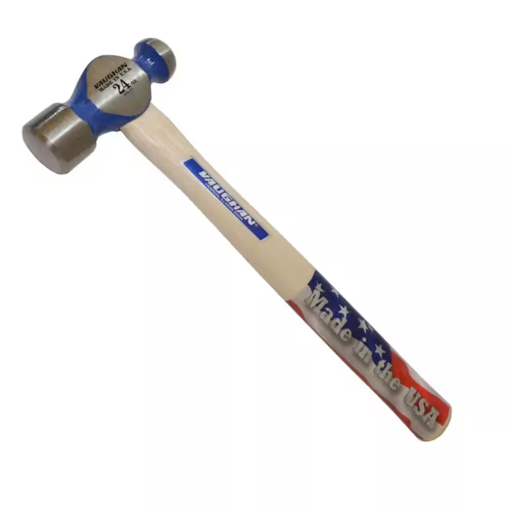 24 Oz. Ball-Peen Hammer with 15.25 In. Hardwood Handle