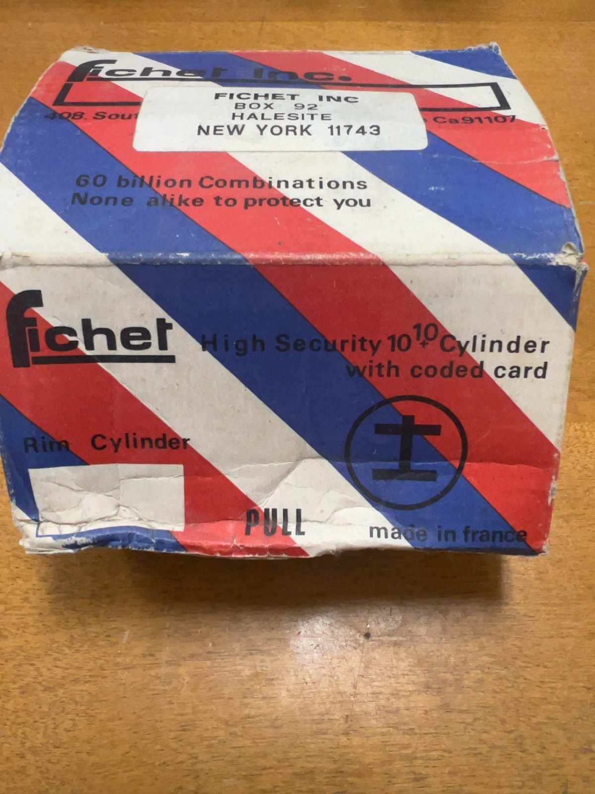 Vintage Fichet 10¹⁰ High Security Double Rim Cylinder Set NOS