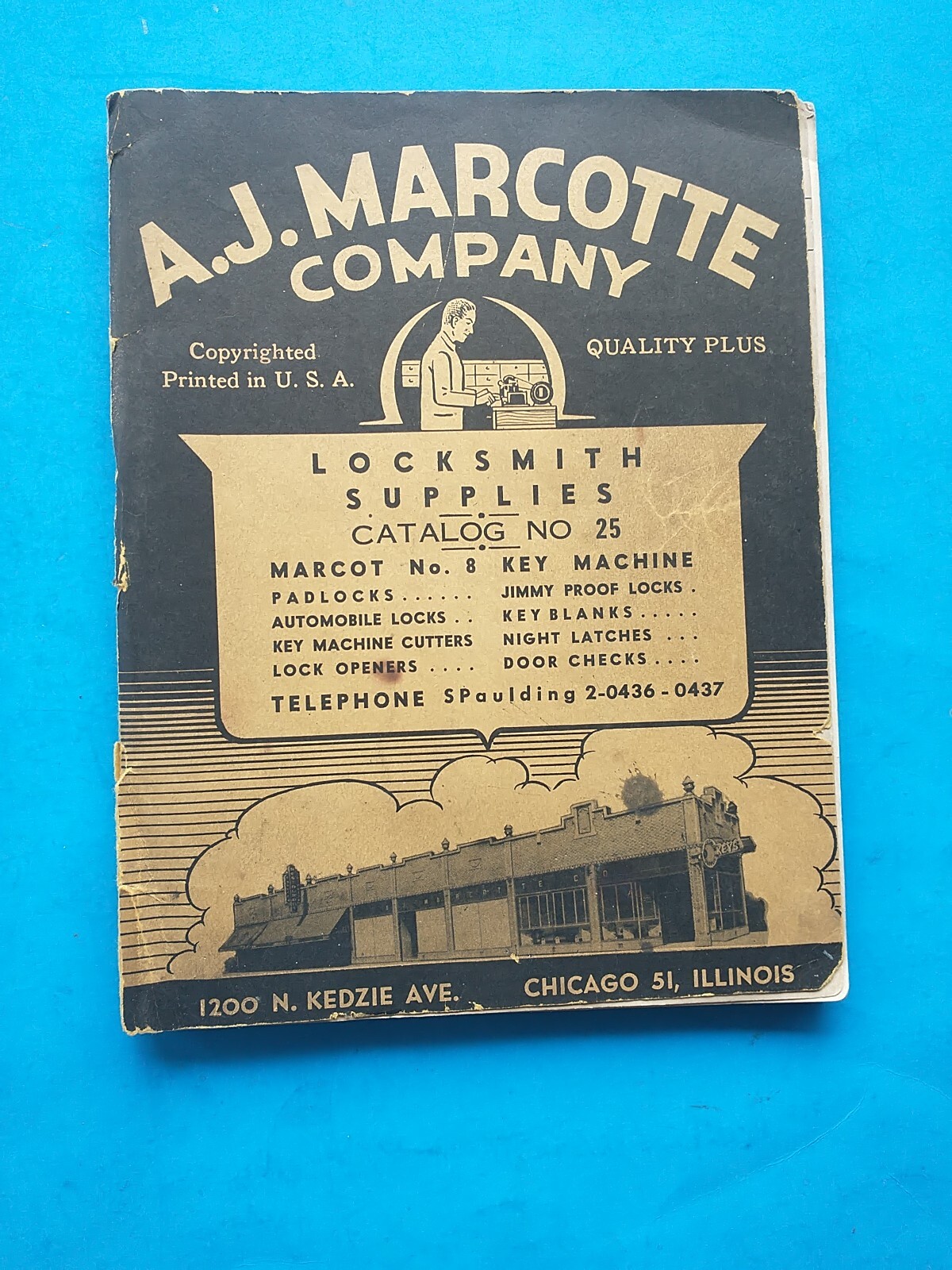 AJ Marcotte Lock Catalog 1951 Locksmith Supplies Tools Keys 71 PG Price List