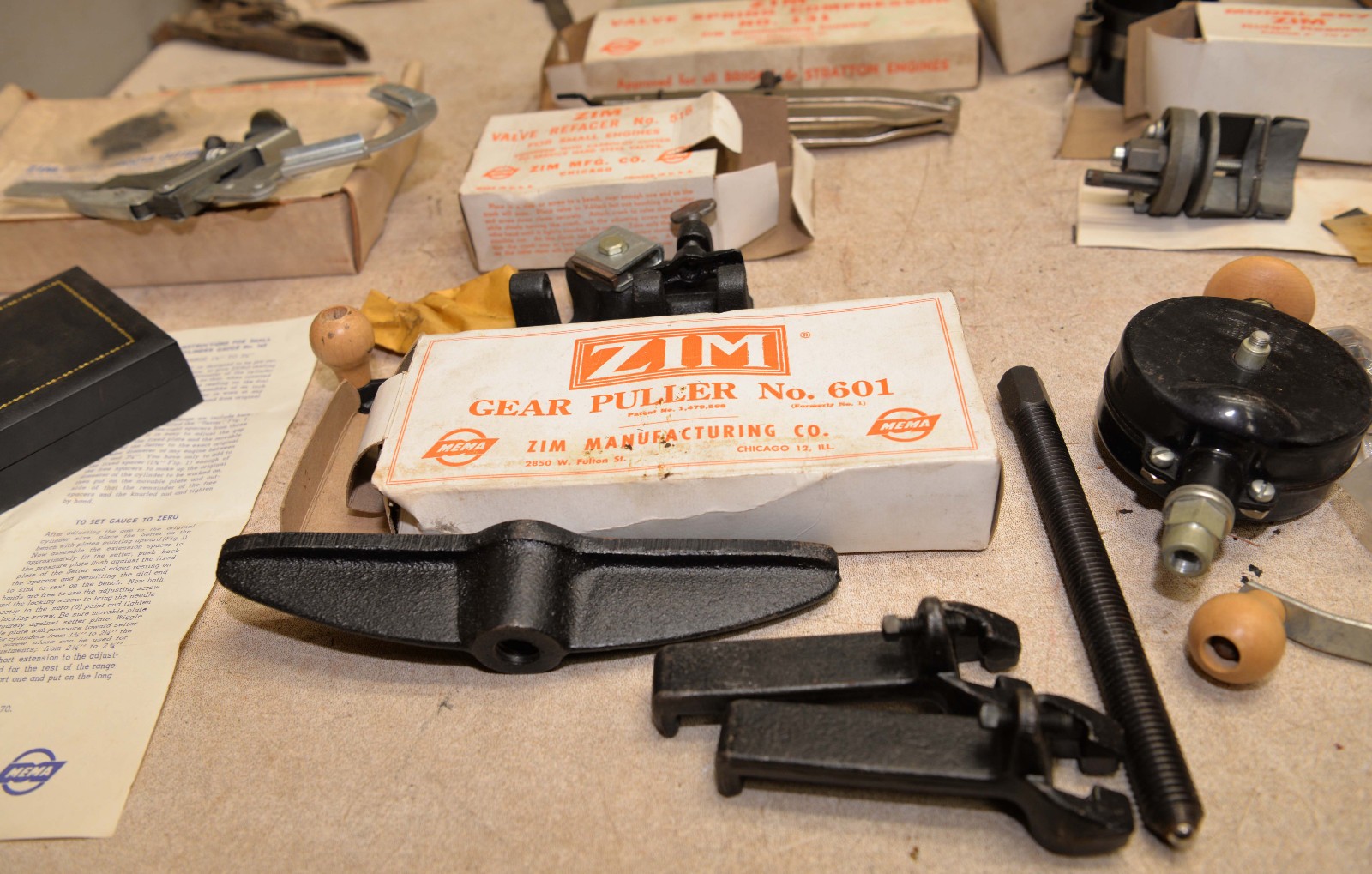 Huge Model T A flat head Ford tools Zim SD-2 original boxes collectible auto lot