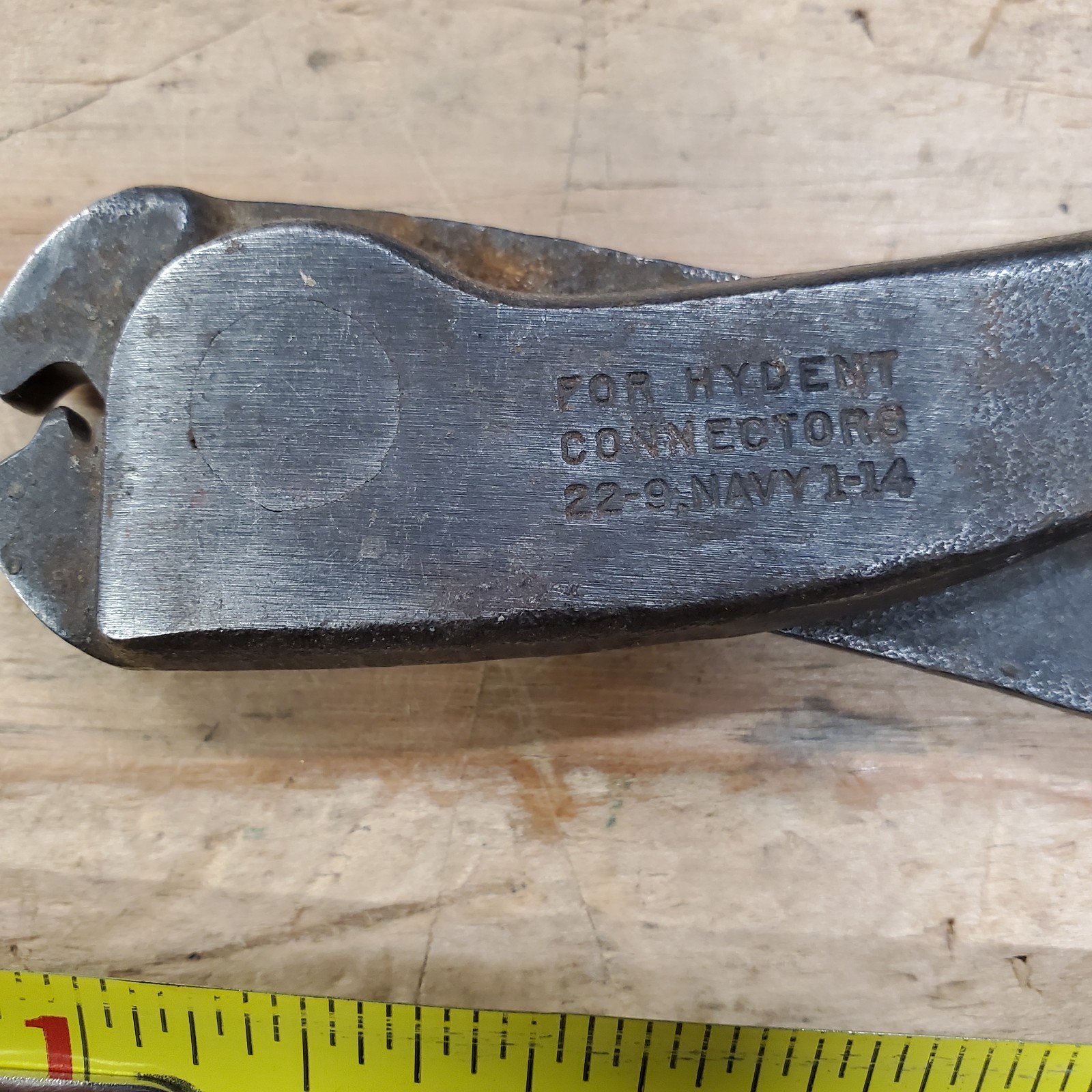 VINTAGE BURNDY HYTOOL Y14 MV CRIMPER USN 22-9 1-14 HYDENT CONNECTORS- US NAVY