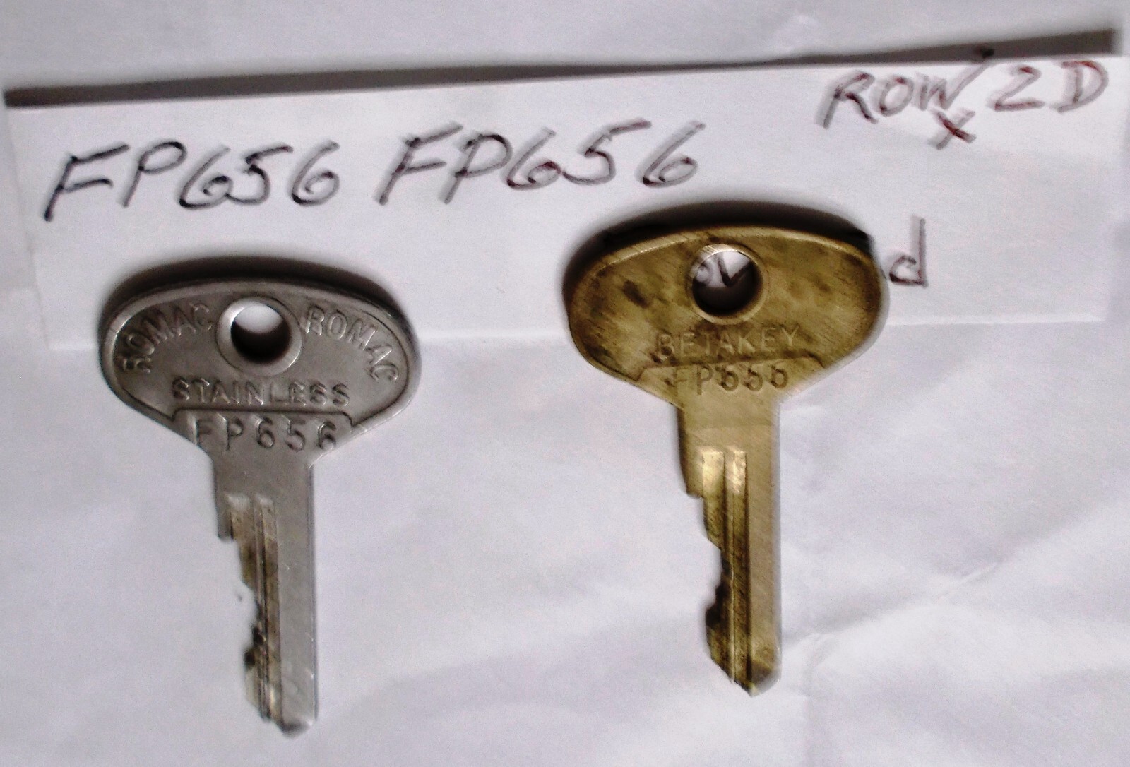 Original oval head Wilmot Breeden Union style FP Series Keys 2, (row 2dx)