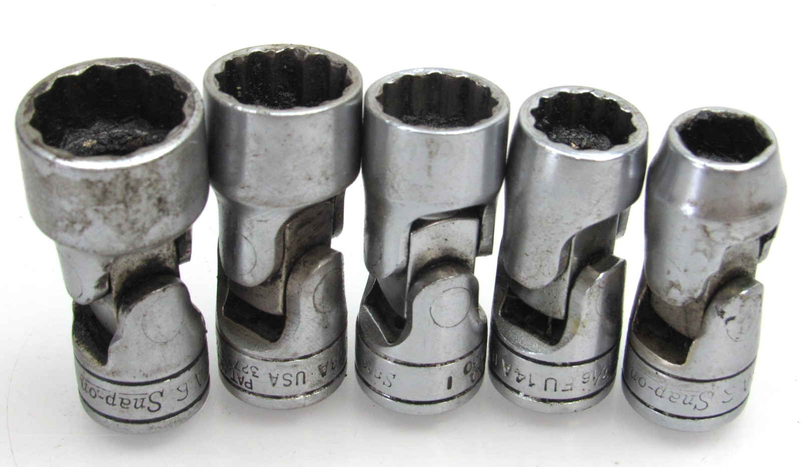 5 pc Snap on Swivel Socket Set 3/8″ to 5/8″ 12 pt 3/8″ Drive FU20A FS12A FU18A