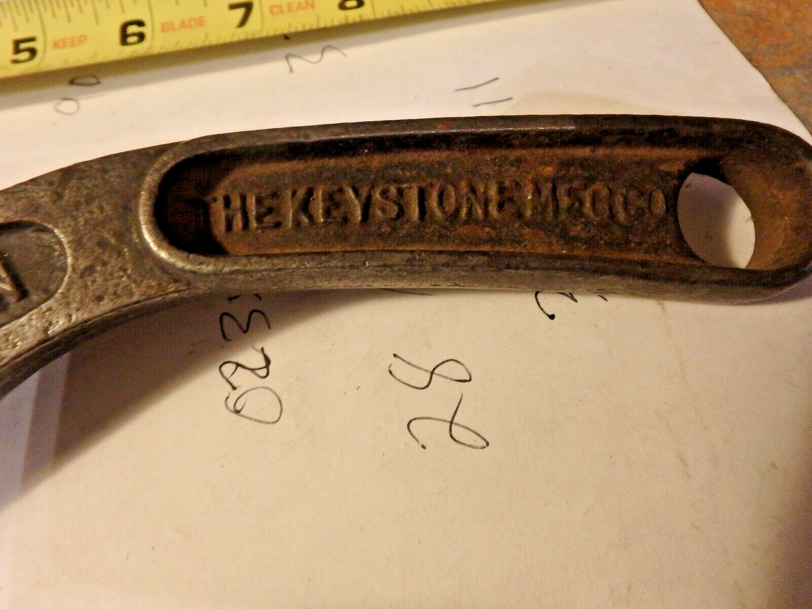 1C – vintage curved FORDSON wrench by Keystone co. farm tractor # 80