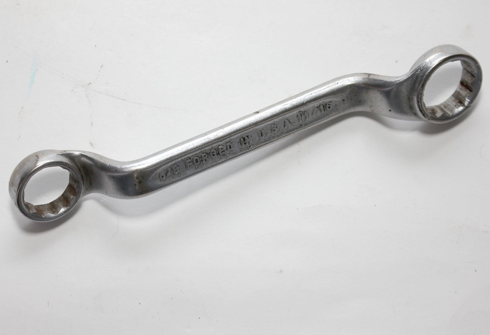 INDESTRO No. 933 5/8″ x 11/16″ 12 Point Short Deep Offset Double Box Wrench USA