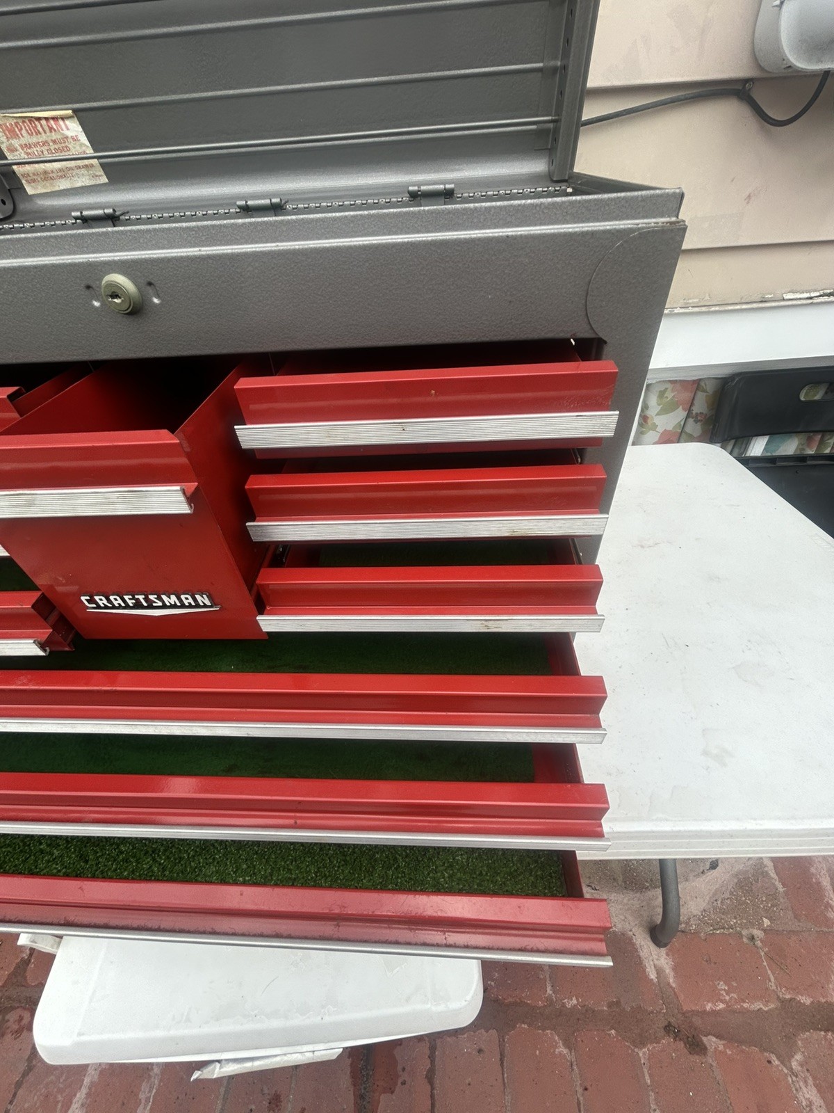 Vintage 1972 Craftsman 10 Drawer Top Tool Chest 26″