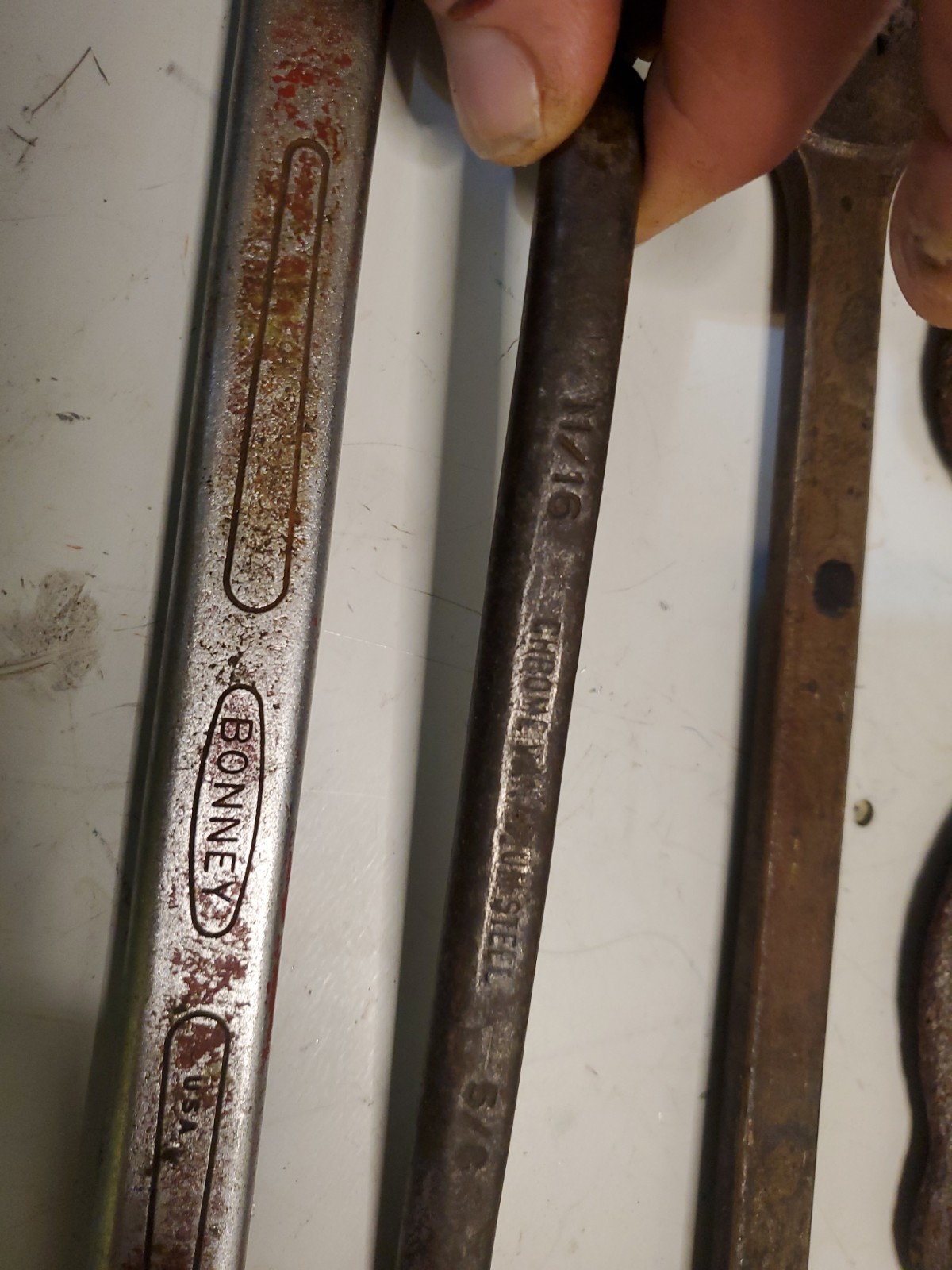 Vintage Wrench Lot Bonney & K-D Tools USA Open Box End Automotive