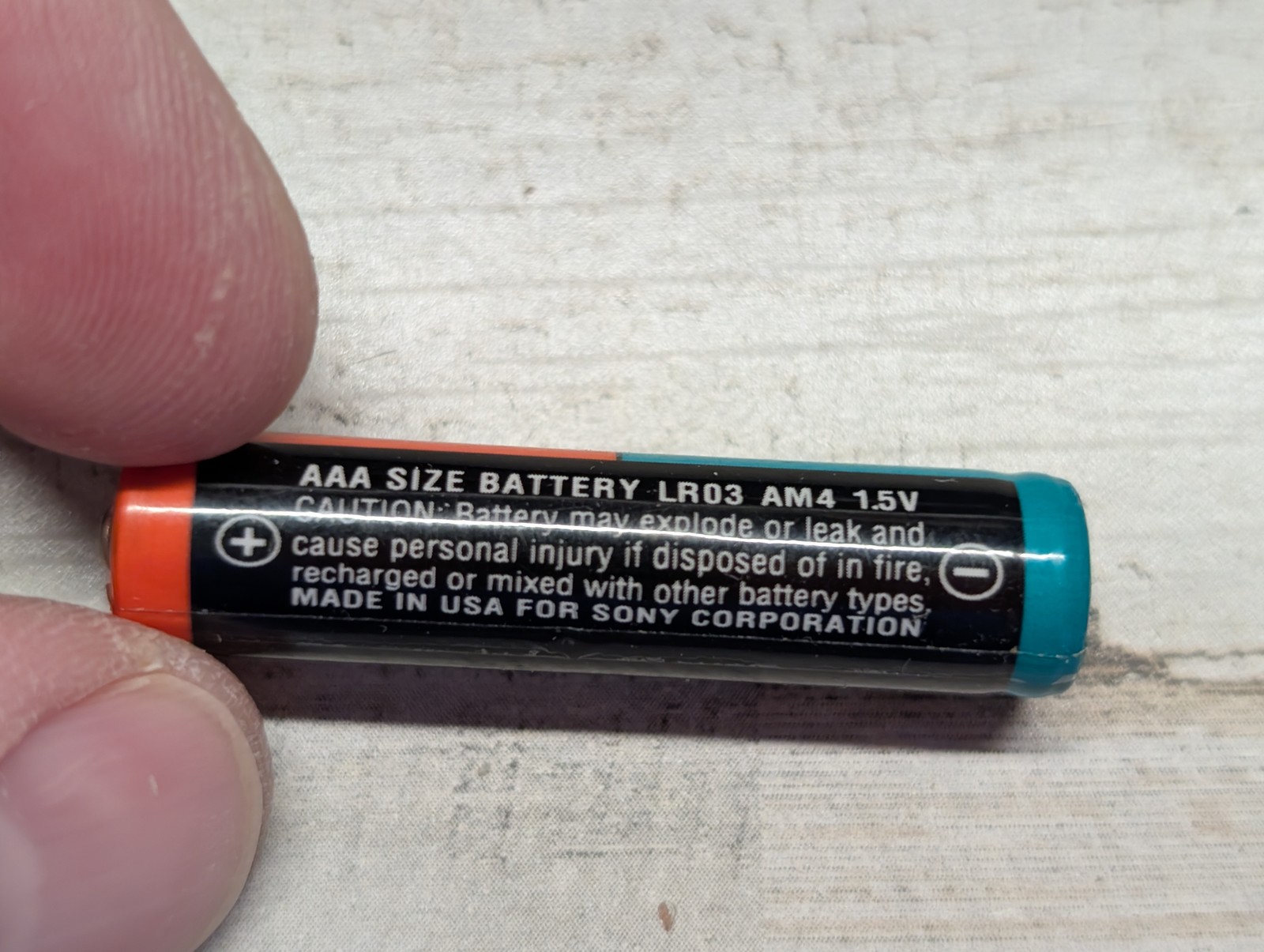 Vintage Sony AAA Alkaline Battery 1.5V LR03 AM4 Flashlight Tool Collectible