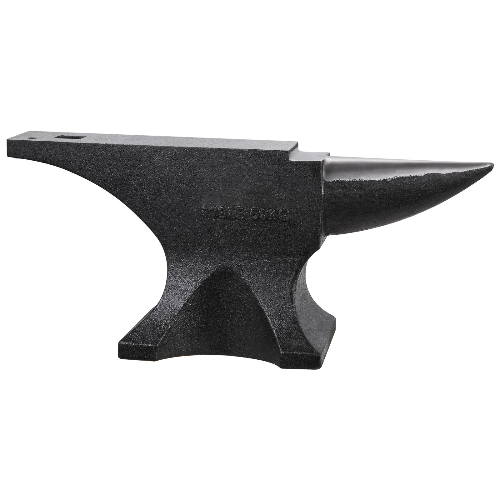 Single Horn Anvil 116lbs Cast Steel Anvil Round Horn Anvil for Blacksmiths