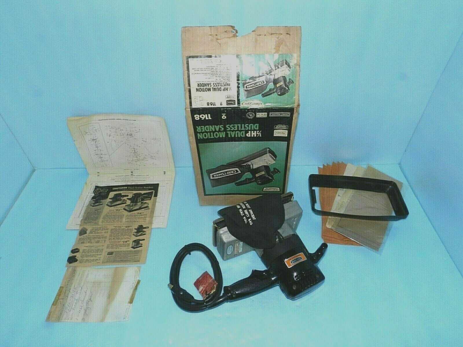 CRAFTSMAN COMMERCIAL 1/2 HP Dustless Dual Motion Finish Sander No.315-11680