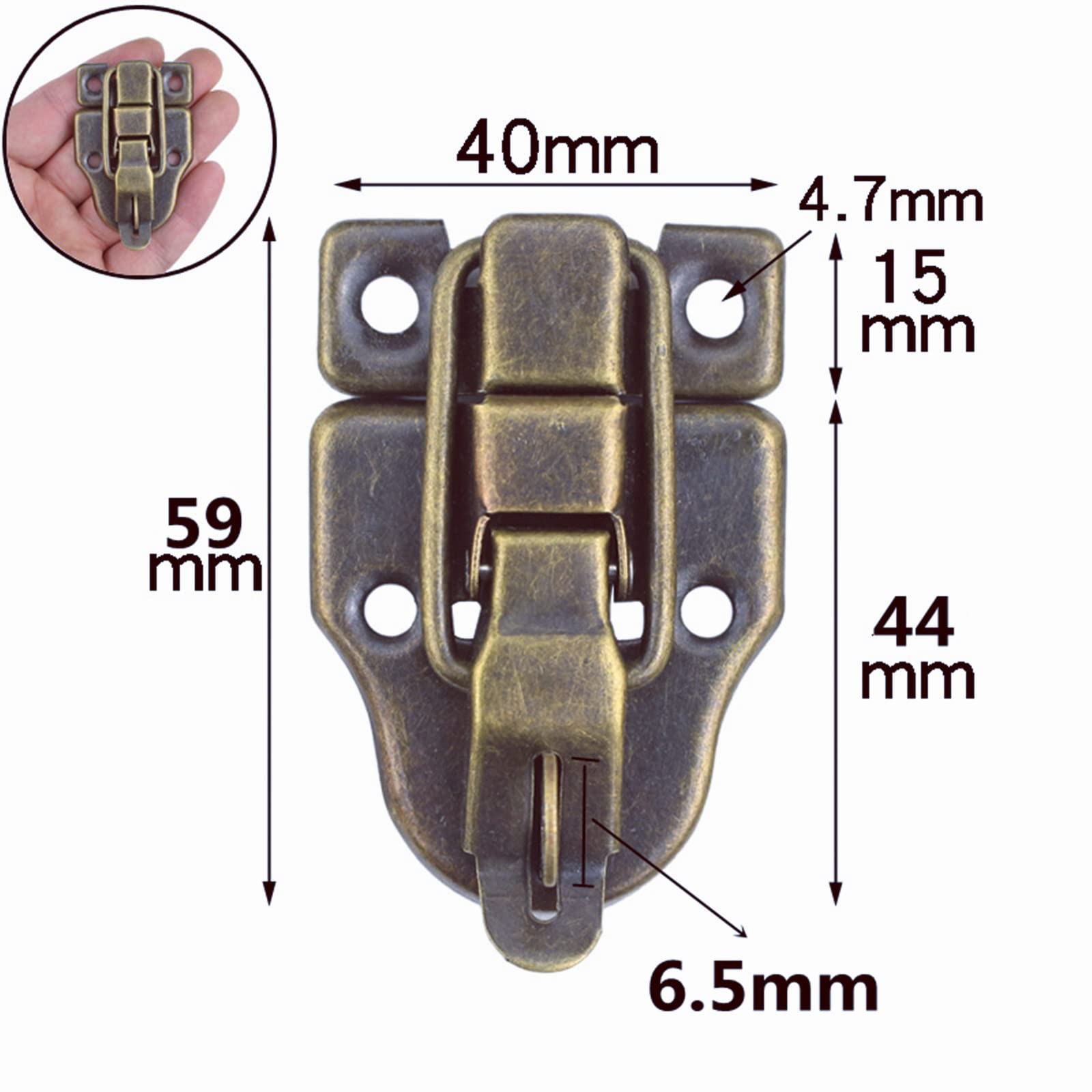 dophee 2Pcs Antique Bronze Retro Style Box Toggle 2 Pieces,