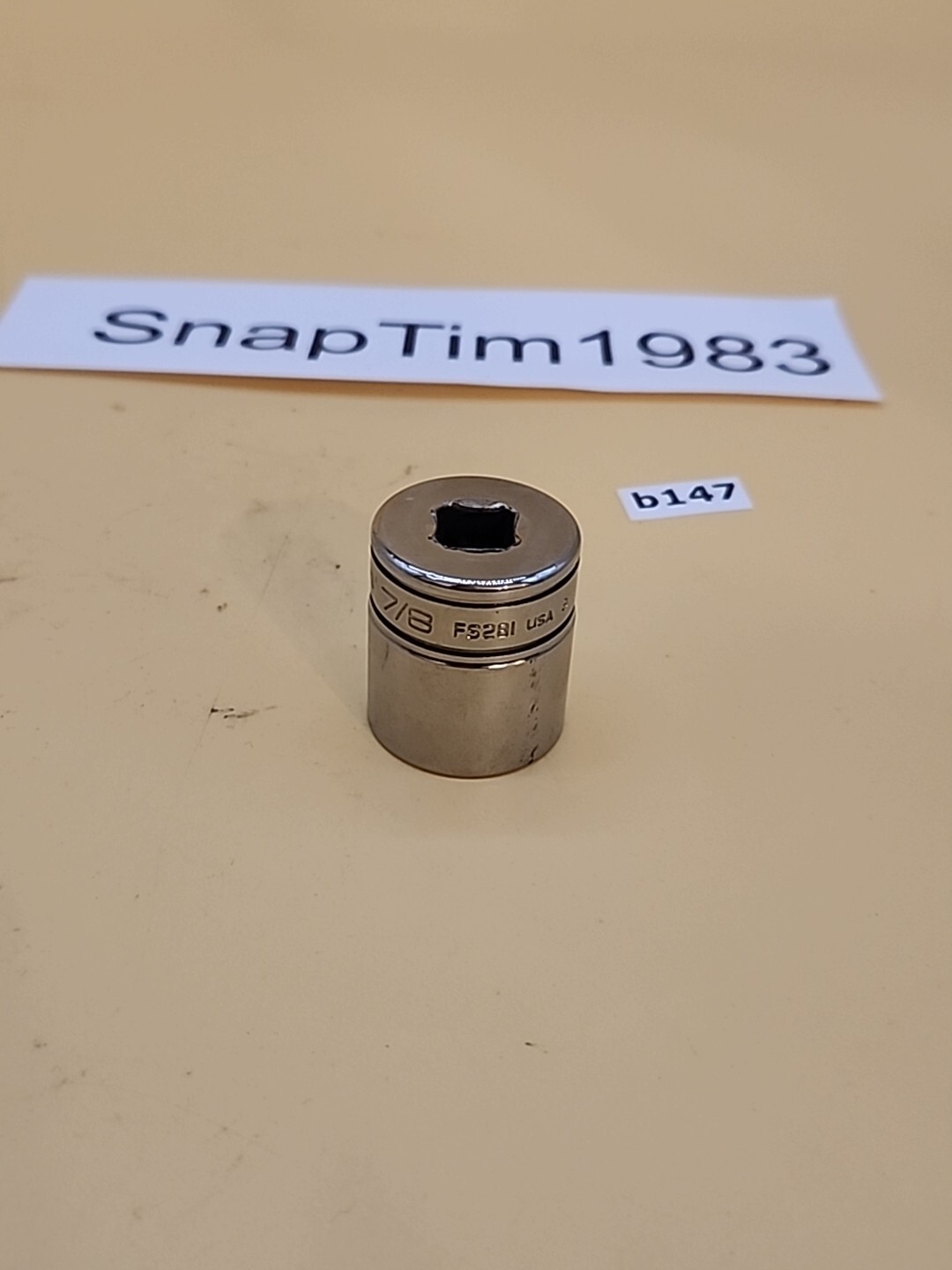 Snap-on Tools FS281 Socket 7/8 Inch 6 Point 3/8″ Drive USA