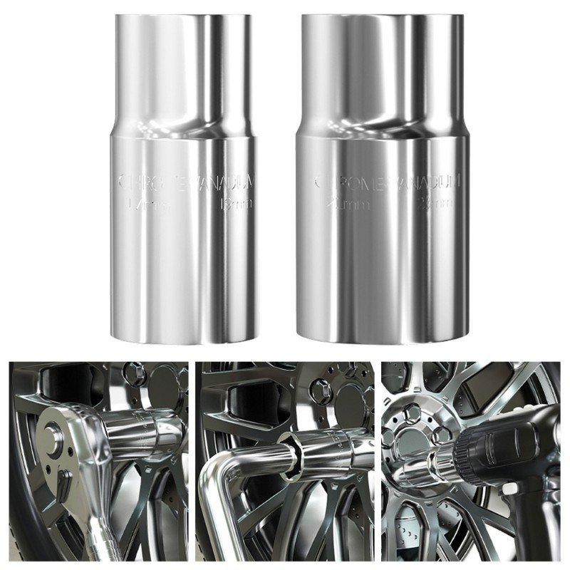 Double Size Wheel Lug Nut Socket 17-19mm + 21-23mm Automotive Repair Tool Kit