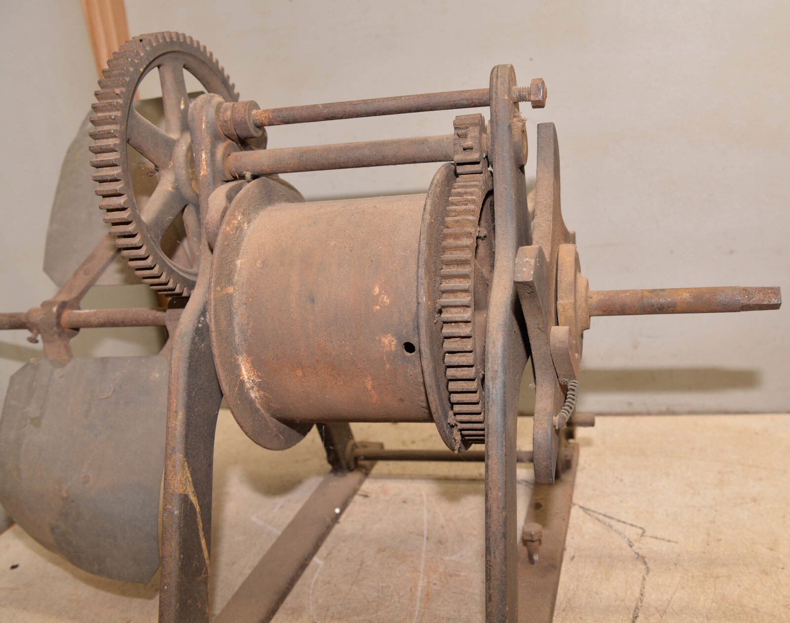 Antique Bell strike mechanism tower clock church bell fire alarm collectible old