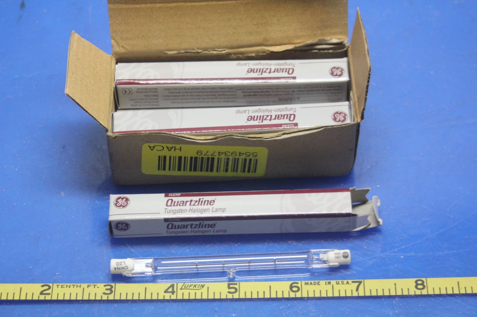 Box of 6 GE Lighting Q300T3/CL/CD Halogen Light Bulb,T2 1/2,300W UNI