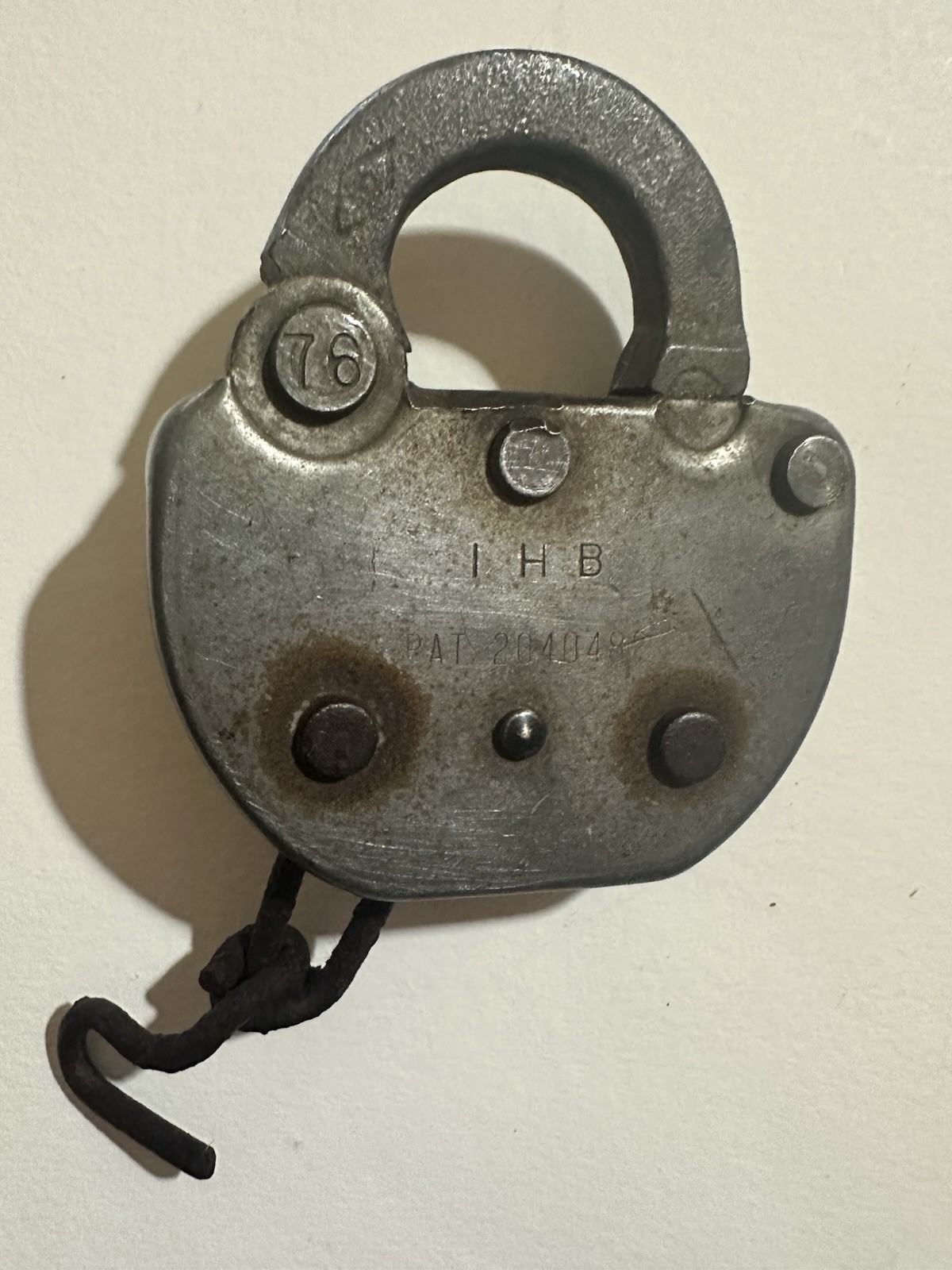 Vintage Adlake Indiana Harbor Belt RR 76 Lock Railroad No Key