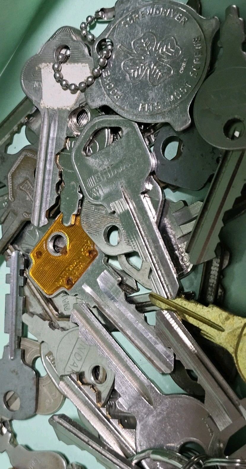 Misc Lot Of Vintage Keys, House, Car Cabinet 32 In Total Crafters Heaven