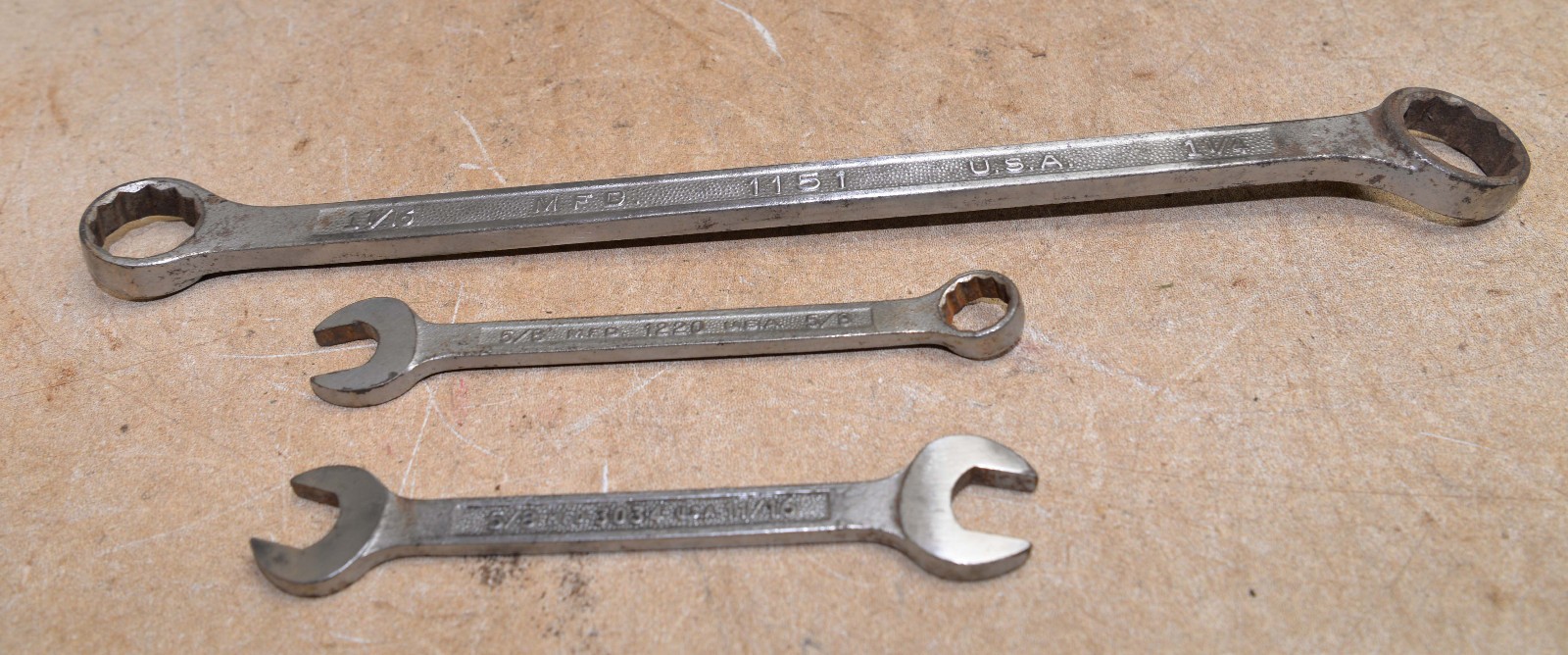3 rare Plvmb Plomb Plumb pebble finish wrench 1151 1220 3034 collectible tool US