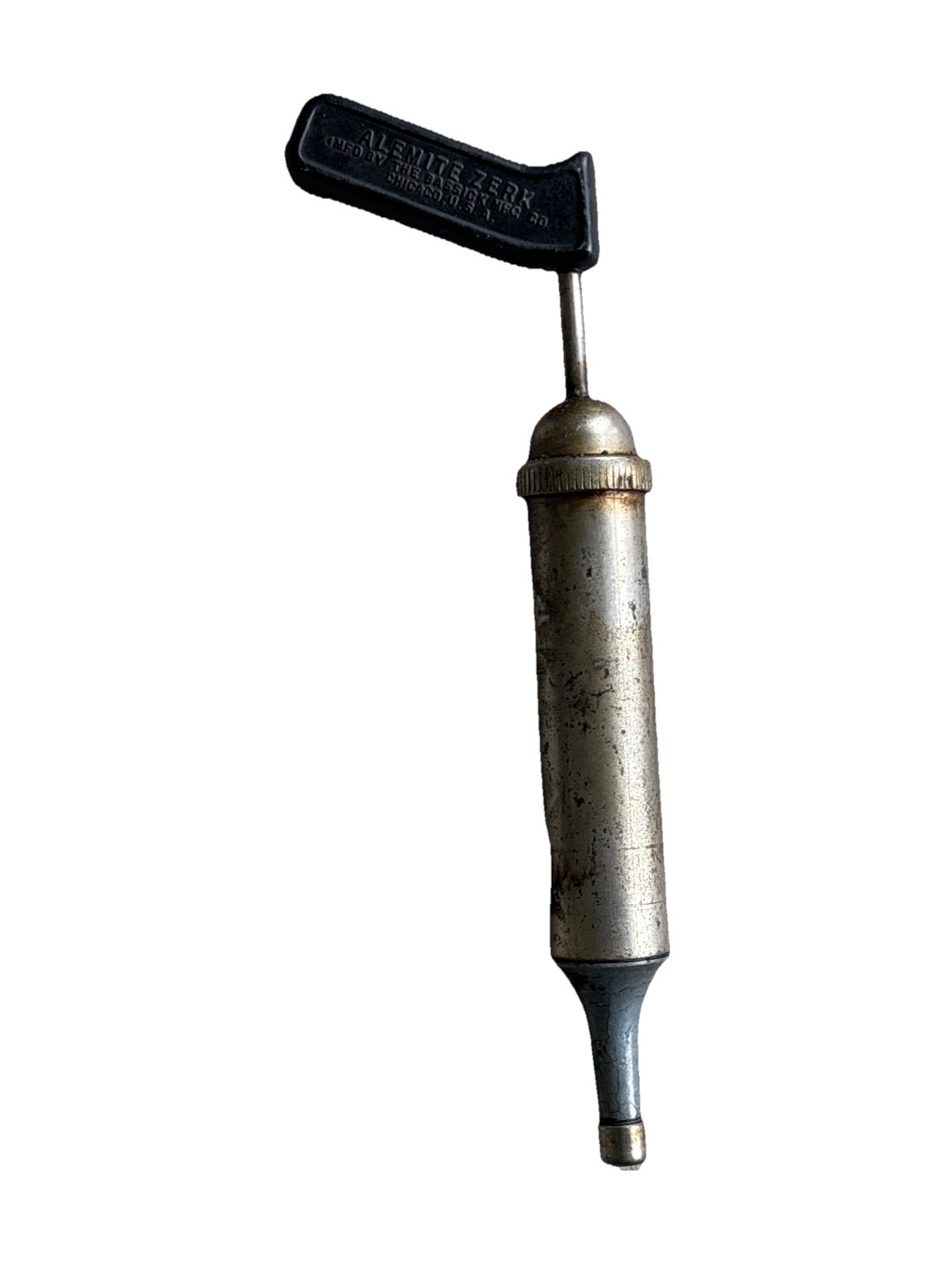 Alemite Zerk Automatic Grease Gun Bassick Mfg Auto Truck Moto USA Antique