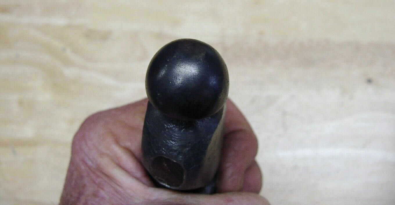 Vintage Unbranded US 15.7oz Ball Peen Hammer Head,4″,1-3/16″ Diameter Face,XLINT