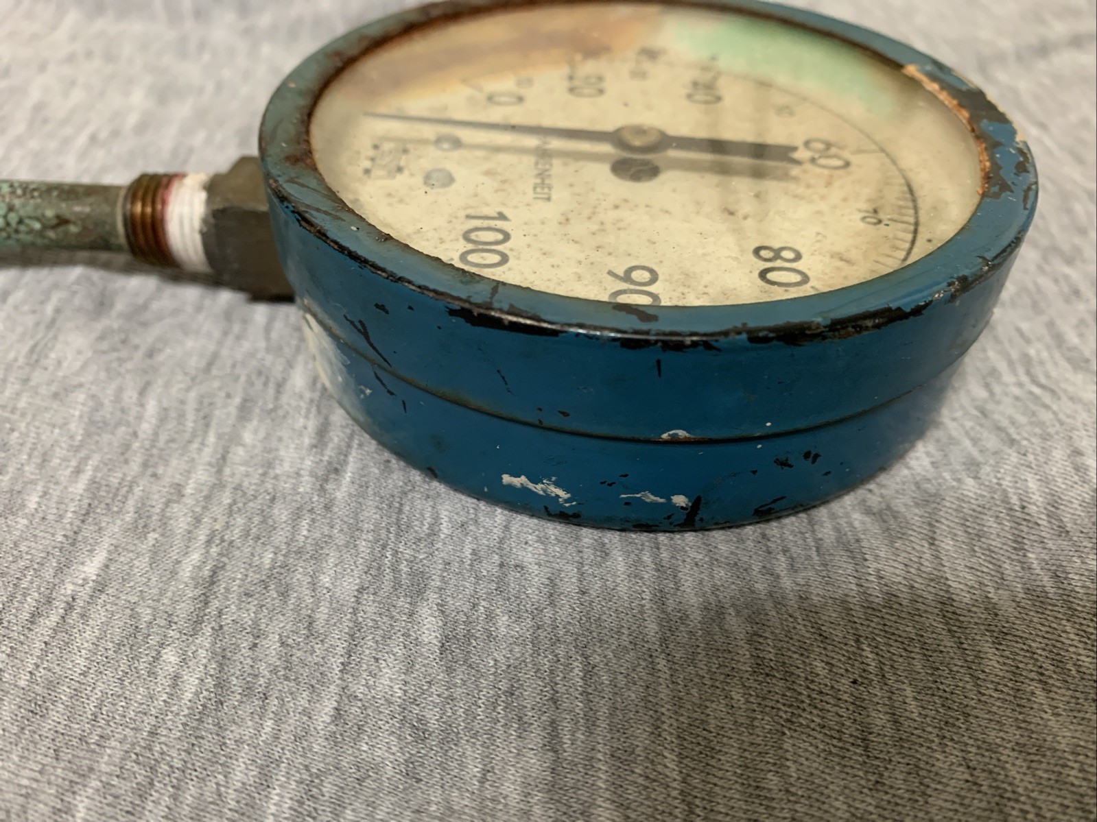 Vintage MFG Co. 100 Fahrenheit Gauge Marshalltown, Iowa