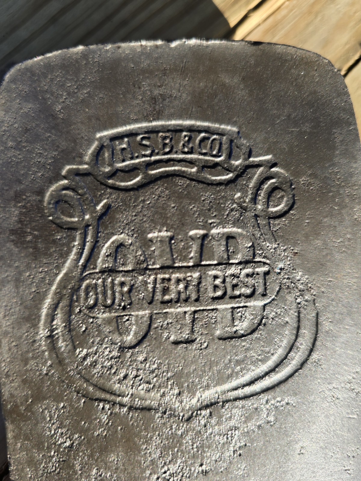 H.S.B. & Co. ‘OUR VERY BEST’ Embossed 3.1 lbs. 1920’s Antique Vintage Axe Head