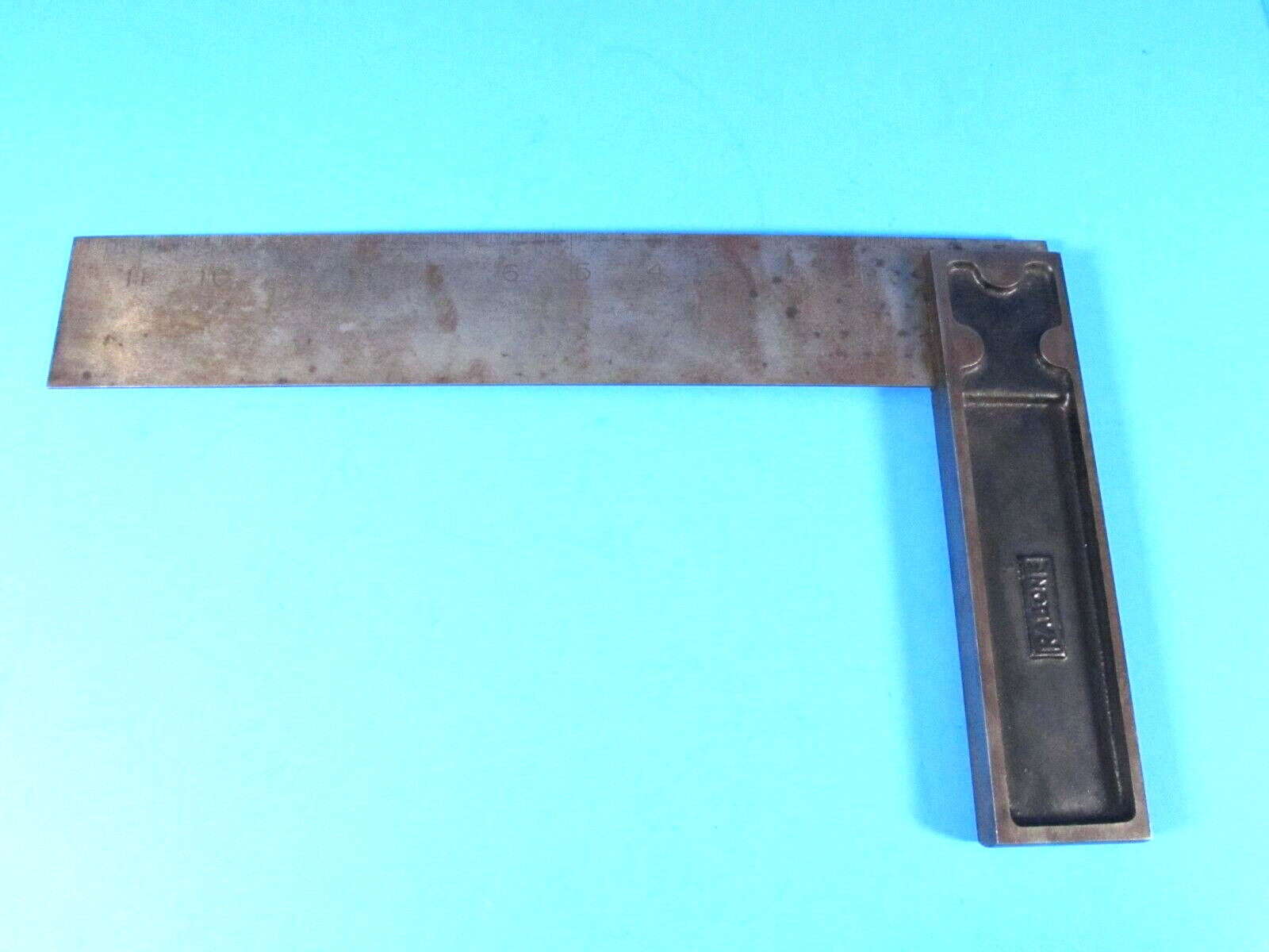 12″ J Rabone & Sons Birmingham England No 1905 try square w/ cast iron handle